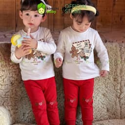 [BÉ 10-25KG] Bộ Dài Tay Giáng Sinh Bé Trai, Bé Gái KIMCHIBABY Vải Cotton 190gsm Dày Dặn, Đồ Bộ Noel 2026 Cho Bé KD503 8