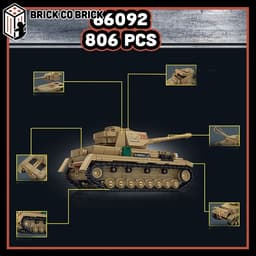 Mô hình Tank PANZER IV  Mô hình Tank Quân sự Hạng Nặng PANZER IV 66092 5