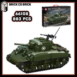 Mô hình Tank Quân sự M4A1 Mô hình Tank Thế chiến Quân sự Hạng Nặng M4A1 66108 3