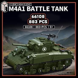 Mô hình Tank Quân sự M4A1 Mô hình Tank Thế chiến Quân sự Hạng Nặng M4A1 66108 1