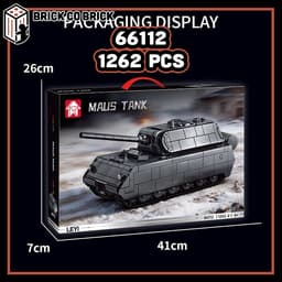 Mô hình Tank Quân sự MAUS Mô hình Tank Thế chiến Quân sự Hạng Nặng MAUS 66112 2