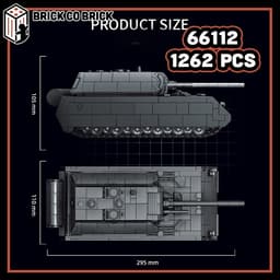 Mô hình Tank Quân sự MAUS Mô hình Tank Thế chiến Quân sự Hạng Nặng MAUS 66112 5