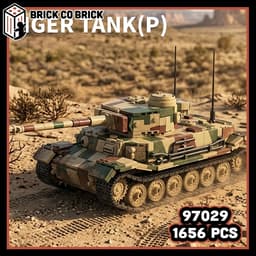 Mô hình Tank Quân sự Tiger P Mô hình Tank Thế chiến Quân sự Hạng Nặng Tiger P 97029 3