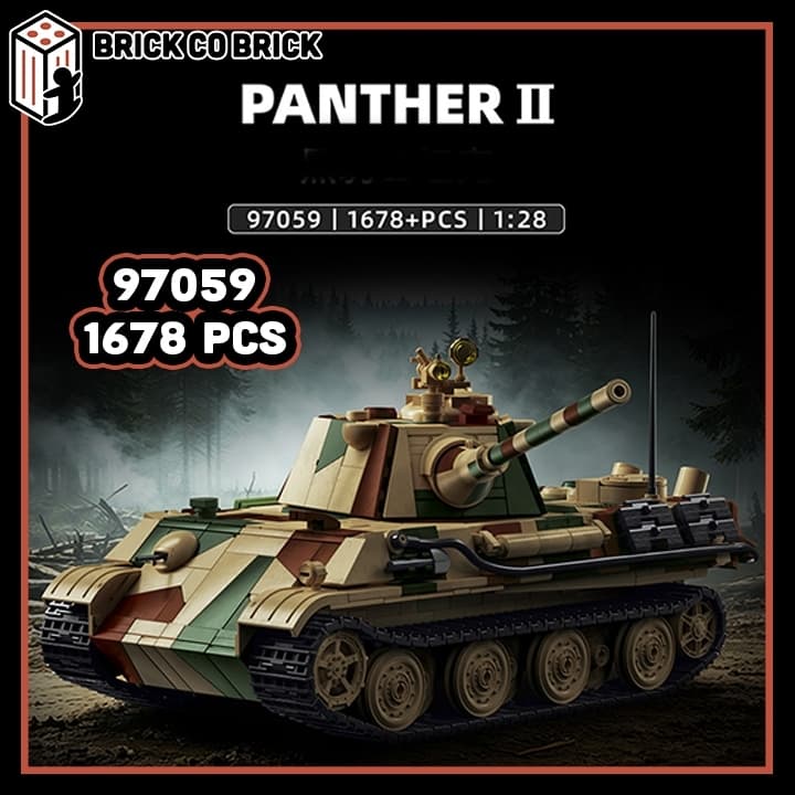 Mô hình Tank Quân sự PANTHER II Mô hình Tank Thế Chiến Quân sự Hạng Nặng PANTHER II 97059
