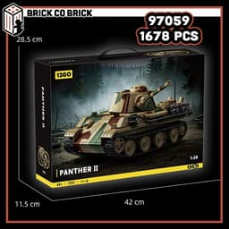 Mô hình Tank Quân sự PANTHER II Mô hình Tank Thế Chiến Quân sự Hạng Nặng PANTHER II 97059 3