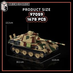 Mô hình Tank Quân sự PANTHER II Mô hình Tank Thế Chiến Quân sự Hạng Nặng PANTHER II 97059 6