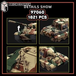 Mô hình Tank JAGDTIGER  Hạng Nặng Mô hình Tank Quân sự Thế Chiến JAGDTIGER 97060 5