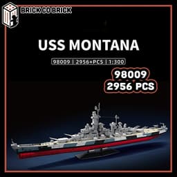 Mô hình Tank USS MONTANA  Hạng Nặng Mô hình Tank Quân sự Thế Chiến USS MONTANA 98009 2