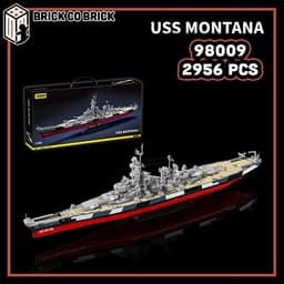 Mô hình Tank USS MONTANA  Hạng Nặng Mô hình Tank Quân sự Thế Chiến USS MONTANA 98009 5