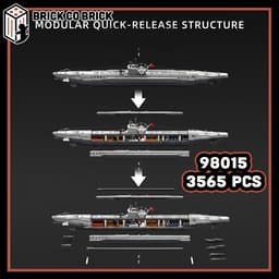 Mô hình Tàu Ngầm Quân sự U-BOAT U96 Mô hình Tàu Quân sự Hạng Nặng U96 98015 4