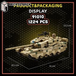 Mô hình Tank Quân sự  99B Mô hình Tank Thế Chiến Quân sự Hạng Nặng 99B 91010 6