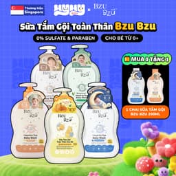 Sữa Tắm Gội BZU BZU Cho Bé 2in1 – Chiết Xuất Tự Nhiên, Làm Sạch Dịu Nhẹ, Dưỡng Ẩm Da Mềm Mịn Cho Trẻ Sơ Sinh hyhybaby 1