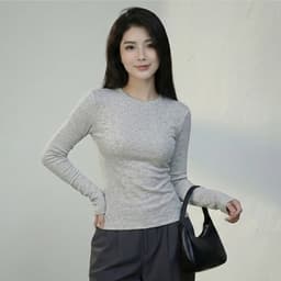 Áo thun nữ dài tay FORME ôm body cotton zip co giãn 4 chiều 1