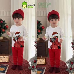 [10-29KG] Bộ Dài Tay Giáng Sinh Cho Bé Trai, Bé Gái KIMCHIBABY Vải Cotton 190gsm Cao Cấp, Đồ Bộ Cho Bé Mặc Noel KD503 6