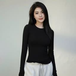 Áo thun nữ dài tay FORME ôm body cotton zip co giãn 4 chiều 2
