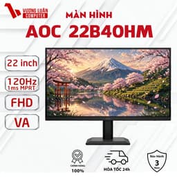 Màn hình văn phòng AOC 22B40HM/71 (21.5” / FHD / VA / 120Hz /1xDsub (VGA) - 1x HDMI) Chính hãng 1