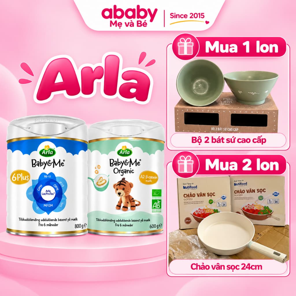 [KÈM QUÀ TO_DATE 2028] Sữa Arla Baby&Me A2 HMO Đan Mạch Chính Hãng