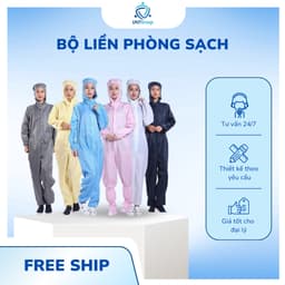 Bộ Quần Áo Liền Thân Có Mũ Phòng Sạch UNTG Đủ Màu Chống Tĩnh Điện Dùng Trong Nhà Máy, Điện Tử 1