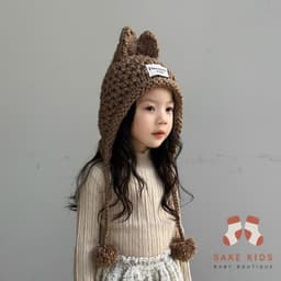 Mũ len cho bé- Mũ len trùm đầu Tai Thỏ đáng yêu chất len mềm mịn cho bé trai bé gái từ 2-12 tuổi MLTT 5