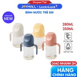 Bình Tập Uống Cho Bé LocknLock Nhựa PPSU HAP914 280ml, HAP915 350ml, Có Ống Hút, Tay Cầm - JoyMall 1
