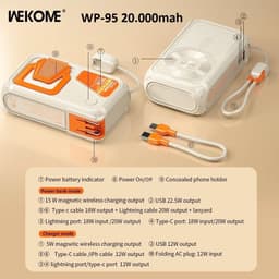 Pin Dự Phòng Sạc Nhanh 22.5W Remax RPP-20 15.000mAh và 22.5W Wekome WP-95 20.000mah 8