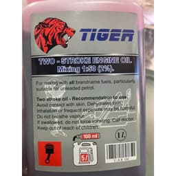 NHỚT TIGER 2 THÌ CHÍNH HÃNG, DẦU 2T TIGER CHO ĐỘNG CƠ 2 THÌ 1 LÍT 4