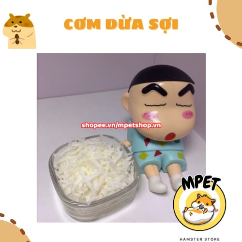 [50GR] Cơm Dừa Sấy Sợi – Bổ Sung Chất Béo Tốt, Tăng Năng Lượng, Vỗ Béo, Mượt Lông