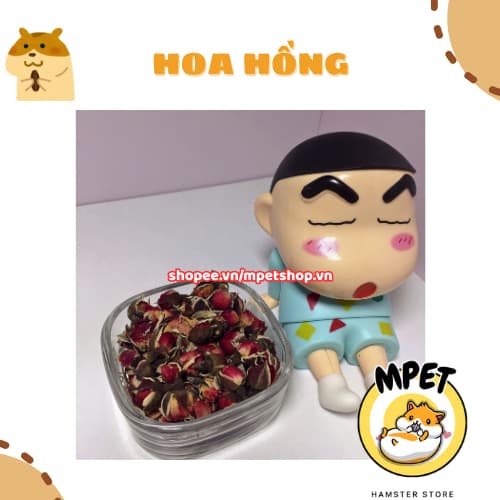 [50GR] Hoa hồng khô – Giải nhiệt, giảm stress, hỗ trợ tiêu hóa, khử mùi hôi chuồng