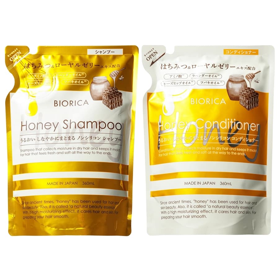 Dầu gội & dầu xả dưỡng tóc chiết xuất mật ong Biorica Honey 360mL