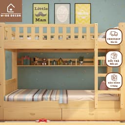 Giường tầng, giường gỗ thông nhập khẩu_Wood shop 2