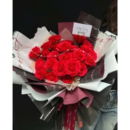 HỎA TỐC - Hoa sáp full hoa hồng đỏ trong lớp giấy gói tinh tế dành tặng nàng 4