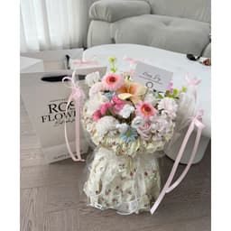 HỎA TỐC - Hoa sáp bó tròn hoa ngũ sắc trẻ trung, tươi mát dành cho những cô nàng ngây thơ, hồn nhiên 1