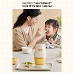 Máy Xay Ăn Dặm Bear CH-4H02S, 0.3Lit  - Công suất 200W - Xay được cháo, rau củ, thịt, trái cây và gia vị 4
