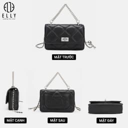 [Tặng hộp 20.10] Túi xách nữ thời trang ELLY EL225 đeo chéo xách tay đeo vai da tổng hợp cao cấp chính hãng 5