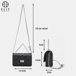 [Tặng hộp 20.10] Túi xách nữ thời trang ELLY EL225 đeo chéo xách tay đeo vai da tổng hợp cao cấp chính hãng 4
