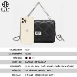 [Tặng hộp 20.10] Túi xách nữ thời trang ELLY EL225 đeo chéo xách tay đeo vai da tổng hợp cao cấp chính hãng 3