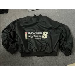 Áo Khoác Gió Bomber Tay Nhún Nam Nữ Thêu Chữ - Áo Khoác Dù Bomber Jacket Tay Nhín Thêu Chữ Lưng 7