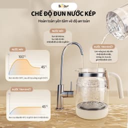 Máy Đun Hâm Sữa Bear WW-5H12N, 1.3L - 8 chế độ thông minh - Màn hình cảm ứng tiếng Việt, Hàng Chính Hãng 4