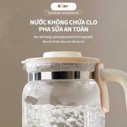 Máy Đun Hâm Sữa Bear WW-5H12N, 1.3L - 8 chế độ thông minh - Màn hình cảm ứng tiếng Việt, Hàng Chính Hãng 6