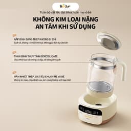 Máy Đun Hâm Sữa Bear WW-5H12N, 1.3L - 8 chế độ thông minh - Màn hình cảm ứng tiếng Việt, Hàng Chính Hãng 2