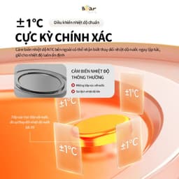 Máy Đun Hâm Sữa Bear WW-5H12N, 1.3L - 8 chế độ thông minh - Màn hình cảm ứng tiếng Việt, Hàng Chính Hãng 8