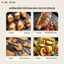 Bếp Nướng Điện Bear GR-4H15C, CS-1500W, Bếp Đa Năng Dùng Nướng, Chiên Xào Linh Hoạt, Nướng Nhanh Ít Khói Không Lo Ám Mùi 5