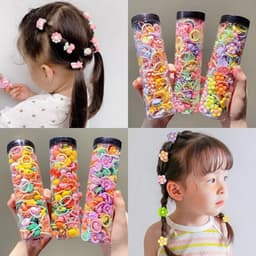 30 Dây Buộc Tóc Cao Su Co Giãn Phong Cách Mới Dễ Thương Cho Bé 2