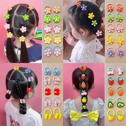 30 Dây Buộc Tóc Cao Su Co Giãn Phong Cách Mới Dễ Thương Cho Bé 5