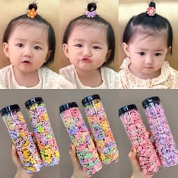 30 Dây Buộc Tóc Cao Su Co Giãn Phong Cách Mới Dễ Thương Cho Bé 7