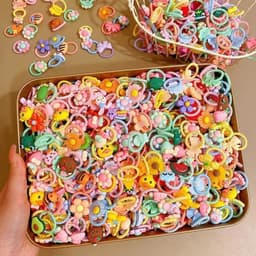30 Dây Buộc Tóc Cao Su Co Giãn Phong Cách Mới Dễ Thương Cho Bé 9