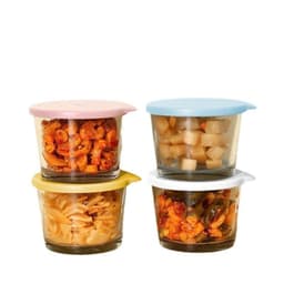 Hũ Thủy Tinh 260ml Nắp Silicone Chống Tràn Đựng Gia Vị Đồ Ăn Dặm Kim Chi Sữa Chua Có Nắp Đậy Kín 4
