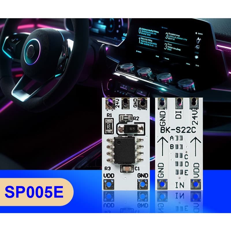 SP005E ĐIỀU KHIỂN LED FULL MÀU MINI CHẠY AUTO DIY CHO XE MOTO OTO 12V 24V HỖ TRỢ LED WS2811 WS2815