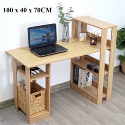Bàn Làm Việc Kết Hợp Kệ Sách (2 Gian) và Bàn Làm Việc Di Động Có Thể Điều Chỉnh Độ Cao 1