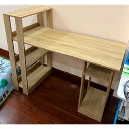 Bàn Làm Việc Kết Hợp Kệ Sách (2 Gian) và Bàn Làm Việc Di Động Có Thể Điều Chỉnh Độ Cao 2
